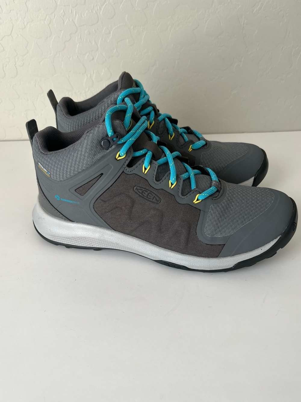 Keen Explore mid waterproof hiking boots lightweight grey 7.5 - Picture 6 of 12